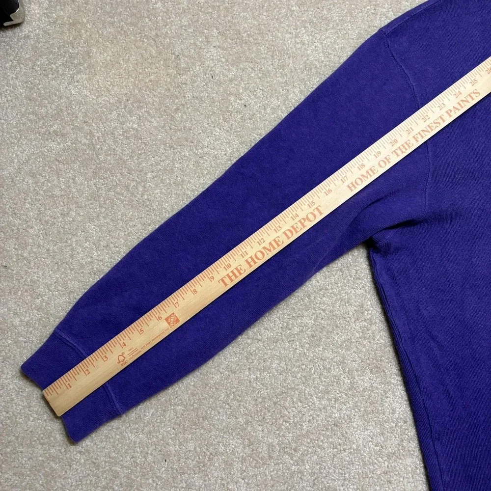 Polo Ralph Lauren Sweater Mens 3XB Big Purple Cotton 1/4 Zip Mock Neck Pony